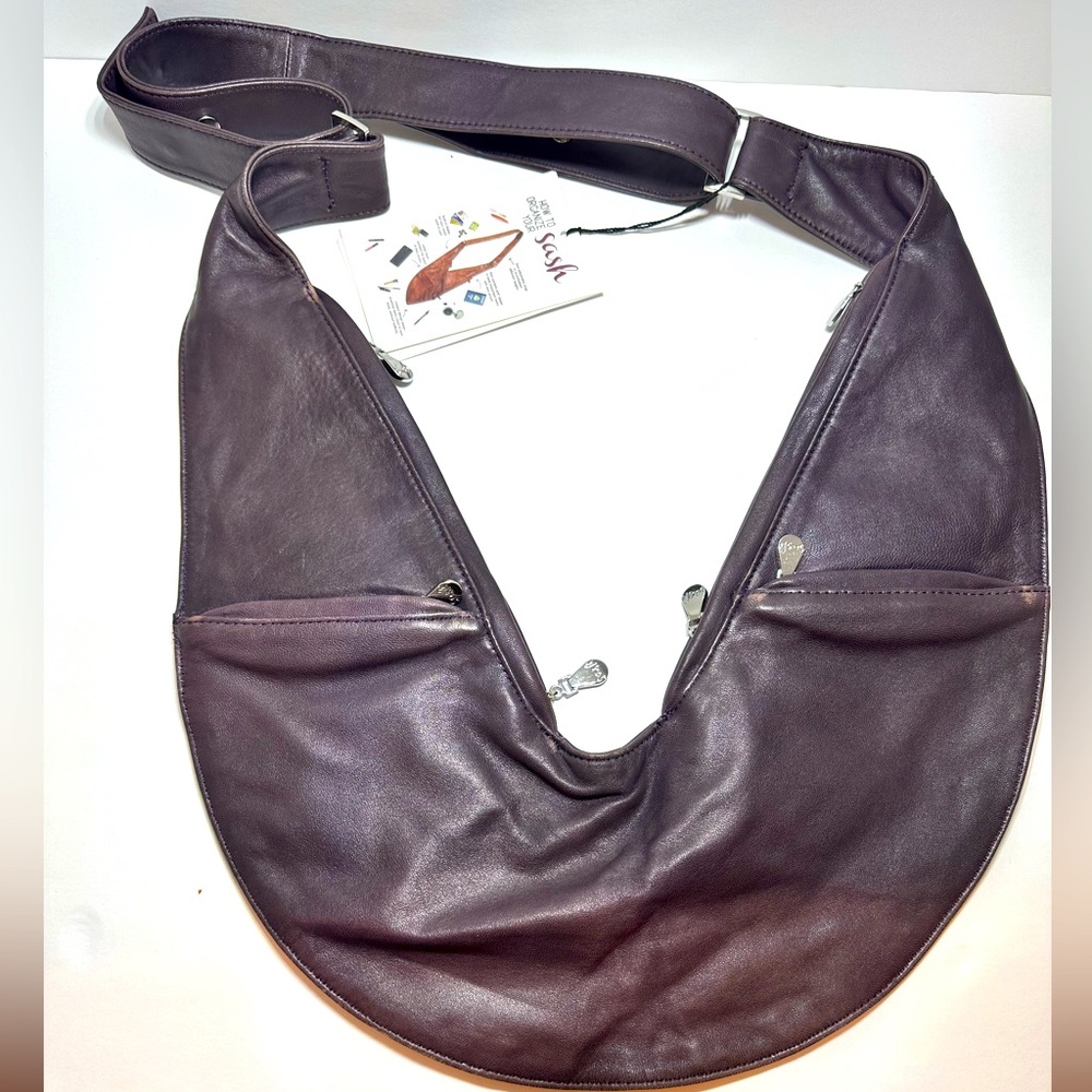 NWT Sash Bag - Eggplant Leather